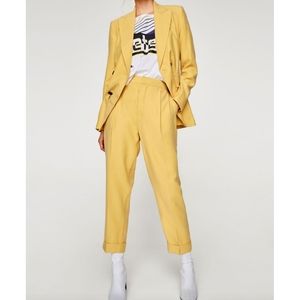Zara Yellow Trouser Suit Dress Pants